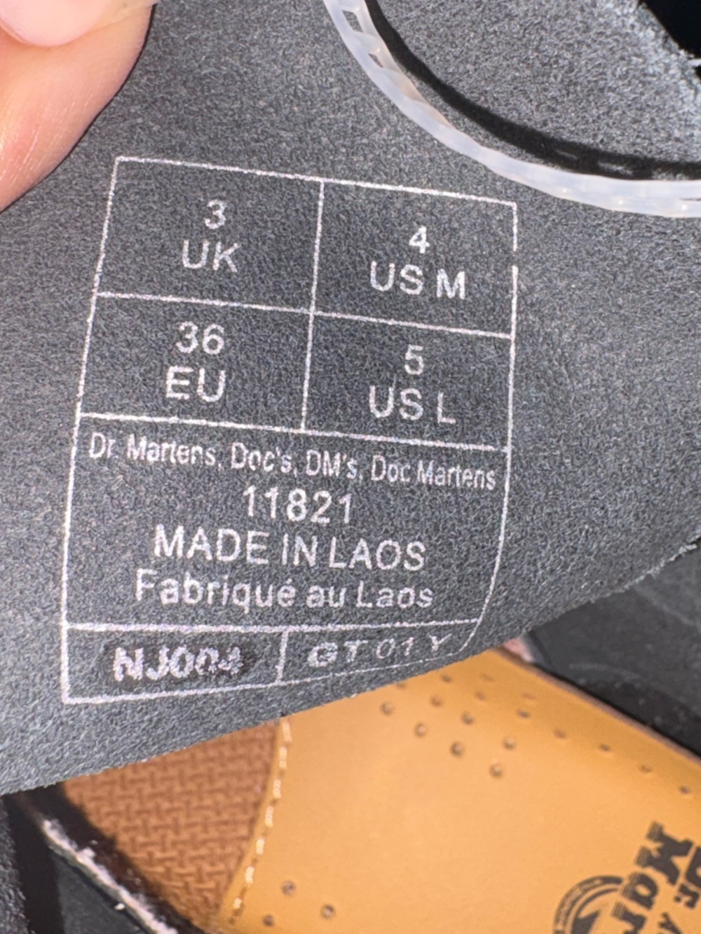 DR. MARTENS 11821 Women's Boot Patent Leather 1460 Combat Boots Black Size 5 New - Picture 6 of 6